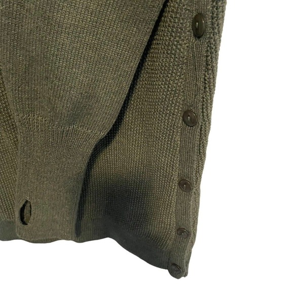 Sigrid Olsen Hunter Green Cowl Neck Sweater Size S Thumb holes popcorn knit - Picture 7 of 13